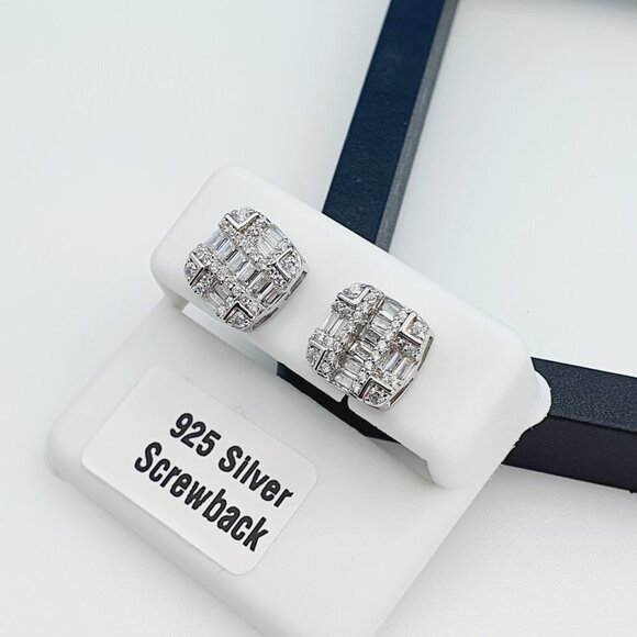 "925 Sterling Silver Cubic Zirconia Earrings, UU1P6A6086 - Picture 8 of 10